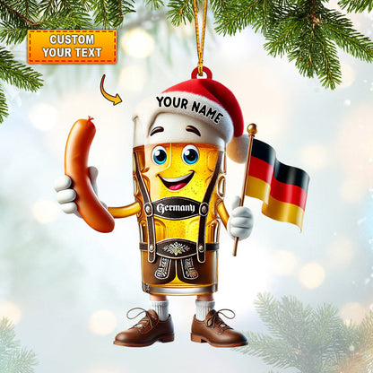 Christmas Beer Home Decor Christmas Ornament, Personalized Ornament