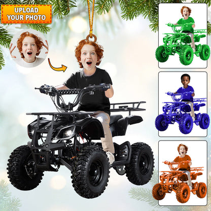 Kid ATV Christmas Home Decor Christmas Ornament, Personalized Ornament
