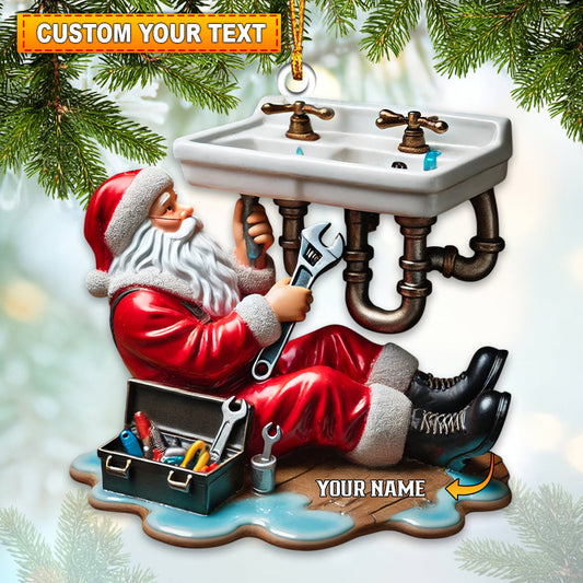 Santa The Repairman Home Decor Christmas Ornament, Personalized Ornament