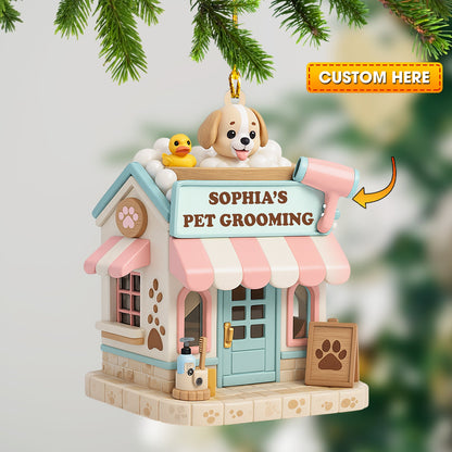 Christmas Pet Grooving, Home Decor, Christmas Ornament, Personalized Ornament