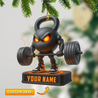Weightlifting, Home Decor, Christmas Ornament, Personalized Ornament