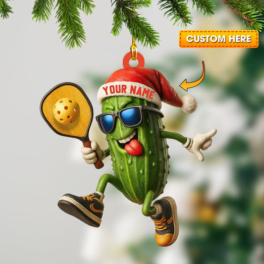 Christmas Pickleball, Home Decor, Christmas Ornament, Personalized Ornament