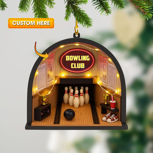 Bowling Club, Home Decor, Christmas Ornament, Personalized Ornament