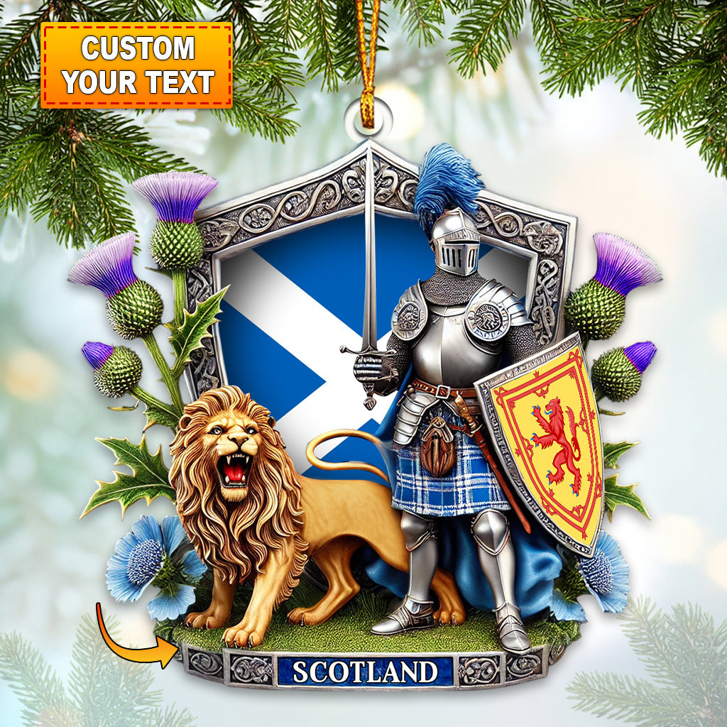 Custom Name Scotland Ornament, Christmas Gift for Scotland Lover