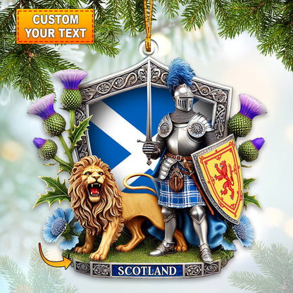Custom Name Scotland Ornament, Christmas Gift for Scotland Lover