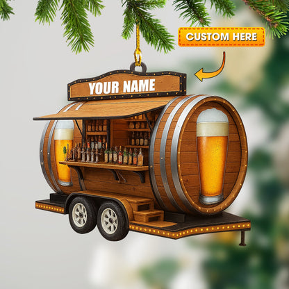 Christmas Beer Shop, Home Decor, Christmas Ornament, Personalized Ornament