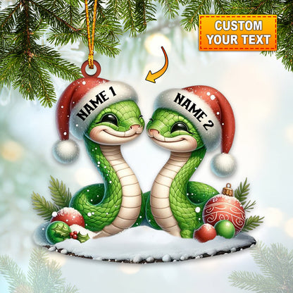 Custom Name Christmas Couple Ornament, Lover Christmas Gift