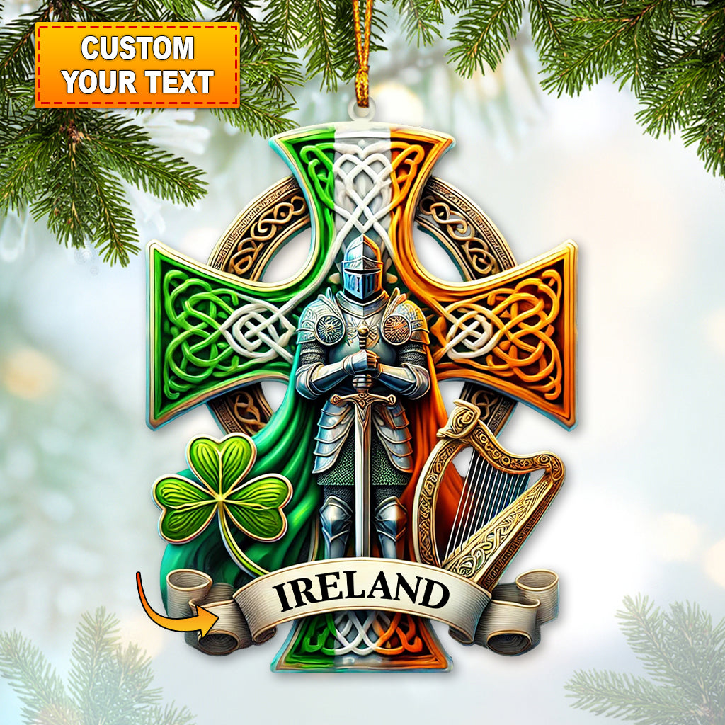 Custom Name Ireland Ornament, Christmas Gift for Ireland Lover