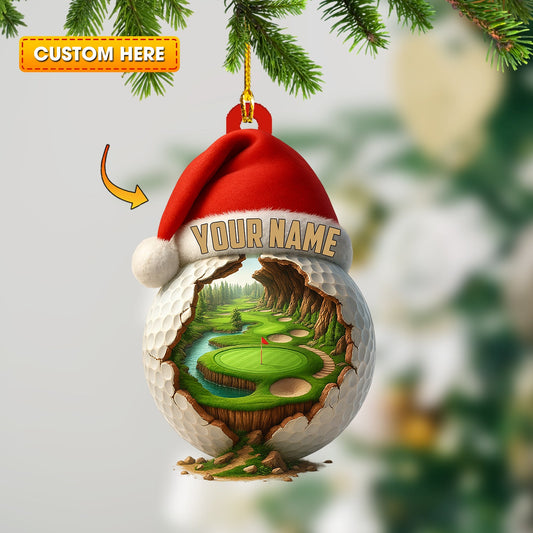 Christmas Golf Lover, Home Decor, Christmas Ornament, Personalized Ornament