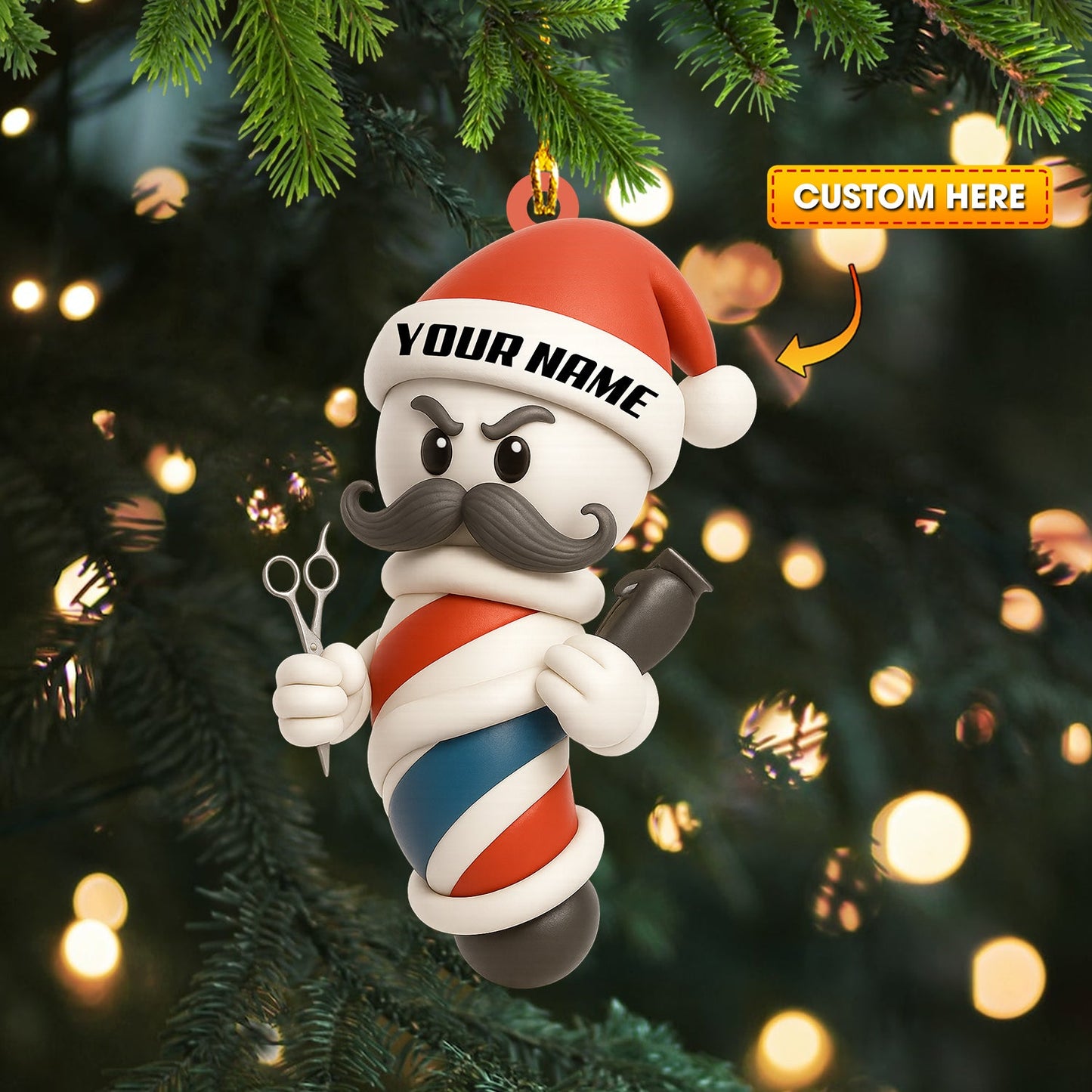 Barber Christmas, Home Decor, Christmas Ornament, Personalized Ornament