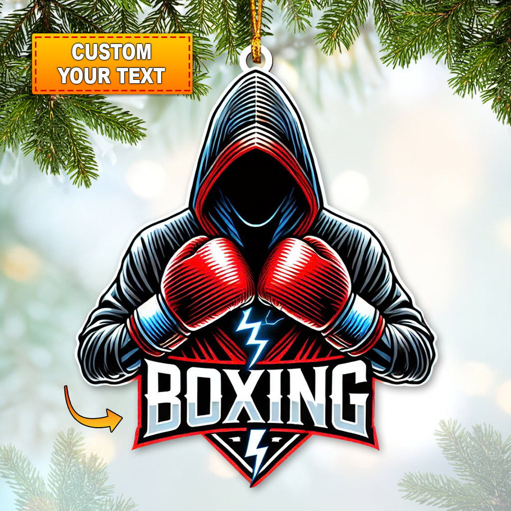 Custom Name Boxing Ornament, Christmas Gift for Boxing Lover