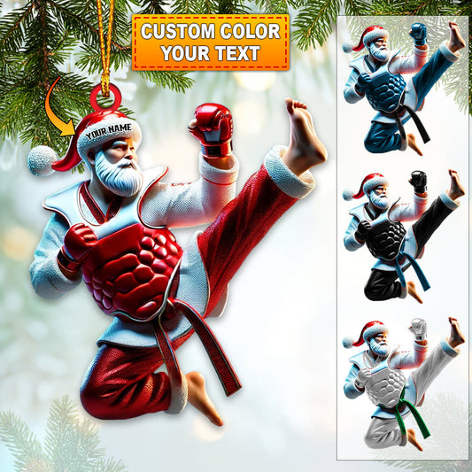 Custom Name Taekwondo Ornament, Taekwondo Christmas Gift