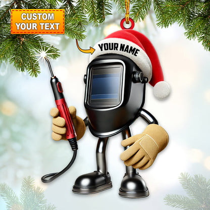 Custom Name Welder Ornament, Welder Christmas Gift