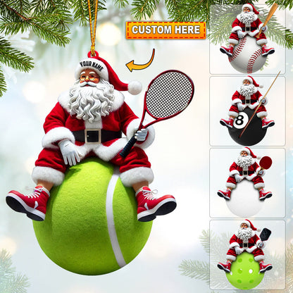 Sport Lover Santa Home Decor Christmas Ornament, Personalized Ornament