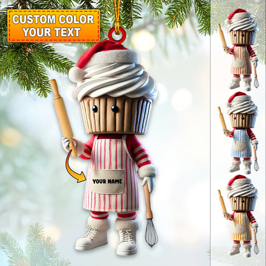 Custom Name Bakery Ornament, Christmas Decoration for Bakery Shop