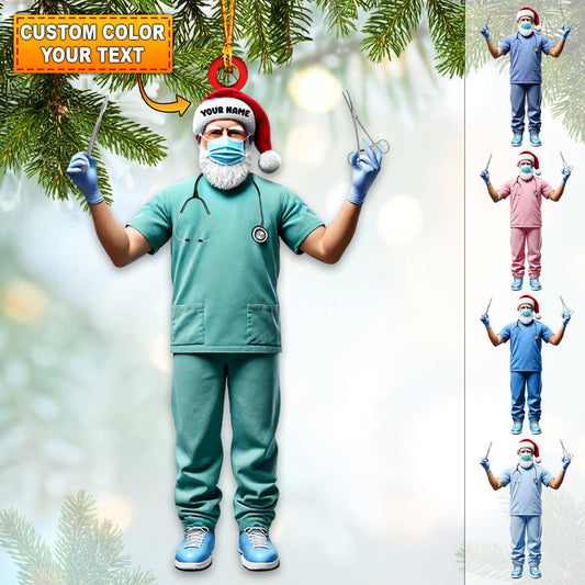 Custom Name Nurse Ornament, Nurse Christmas Gift