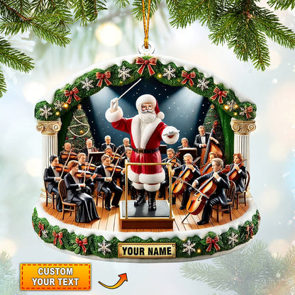 Santa Orchestra Home Decor Christmas Ornament, Personalized Ornament