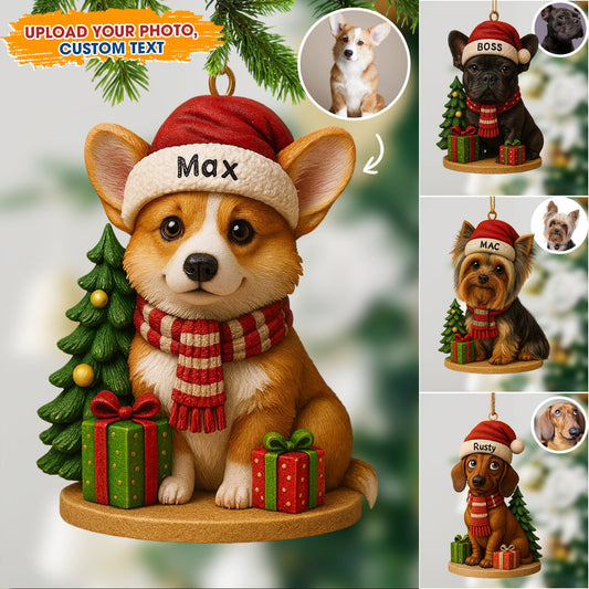 Christmas Tree And Pet, Home Decor, Christmas Ornament, Personalized Ornament