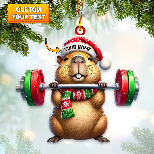 Strong Hamster Home Decor Christmas Ornament, Personalized Ornament