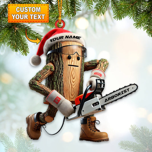 Santa Carpenter Home Decor Christmas Ornament, Personalized Ornament