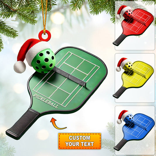 Pickleball Home Decor Christmas Ornament, Personalized Ornament