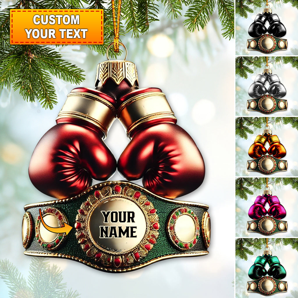 Custom Name Boxing Champion Ornament, Boxing Lover Christmas Gift