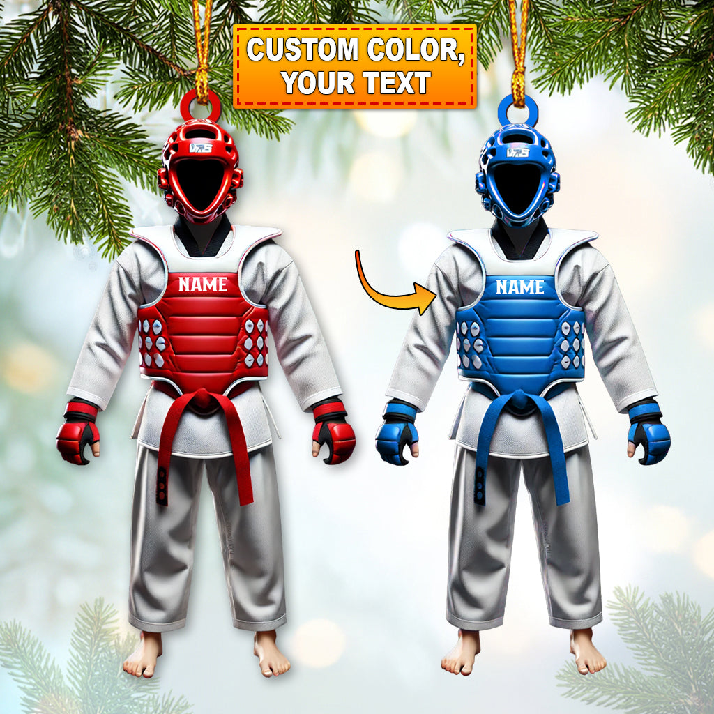 Custom Name Taekwondo Ornament, Taekwondo Christmas Gift