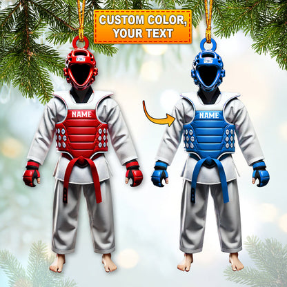 Custom Name Taekwondo Ornament, Taekwondo Christmas Gift
