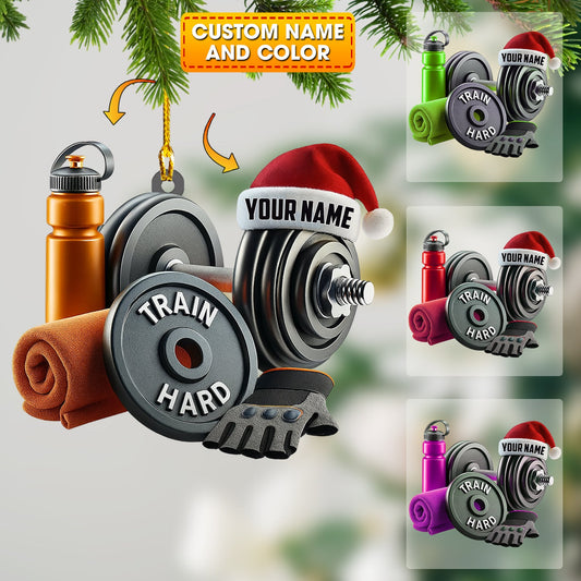 Christmas Gym Lover, Home Decor, Christmas Ornament, Personalized Ornament