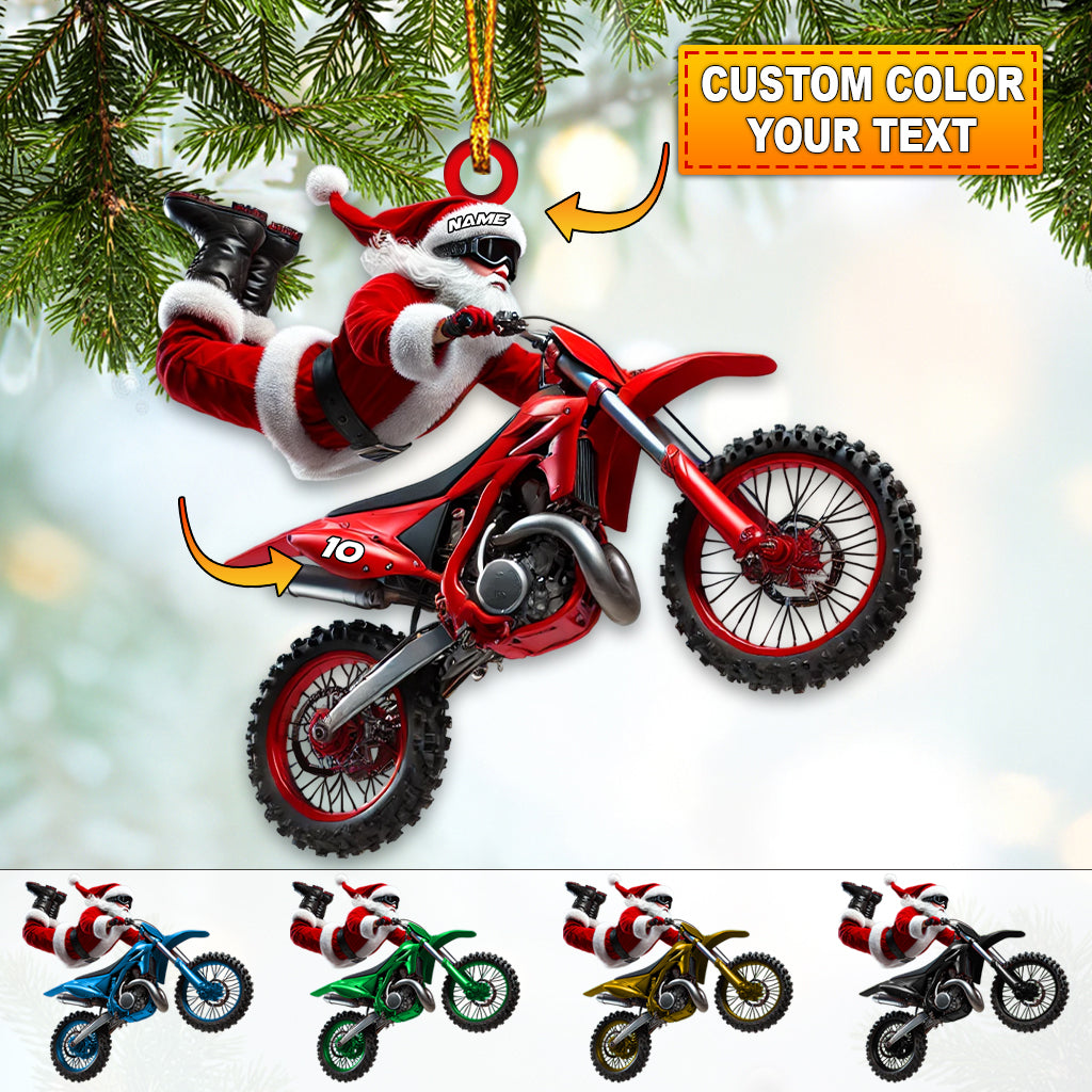 Custom Name Motocross Ornament, Motocross Lover Christmas Gift