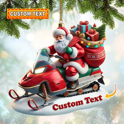 Custom Name Santa Ornament, Christmas Gift Decoration