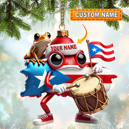 Custom Name Puerto Rico Ornament, Puerto Rico Lover Christmas Gift