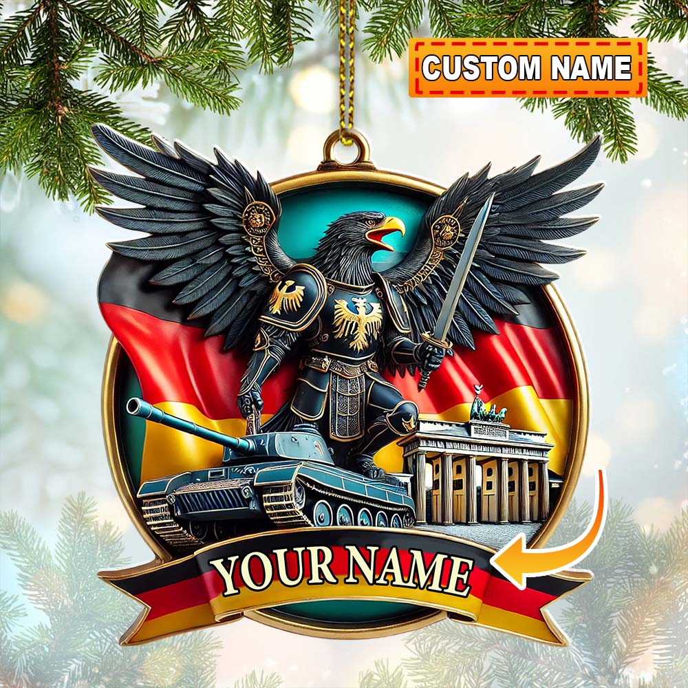 Custom Name Germany Ornament, Christmas Gift for Germany Lover