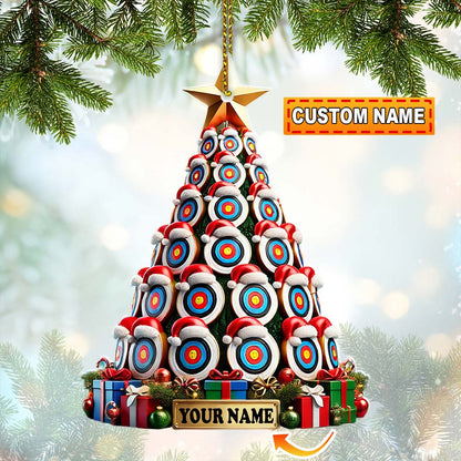 Custom Name Archery Christmas Tree Ornament, Christmas Gift