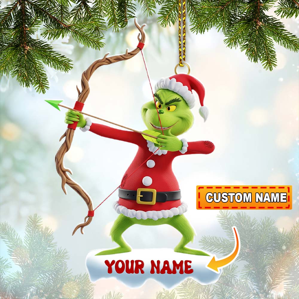 Archery ELF, Home Decor, Christmas Ornament, Personalized Ornament