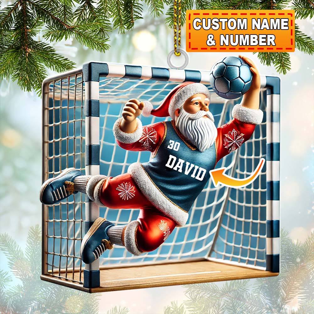 Custom Name and Number Soccer Ornament, Soccer Christmas Gift