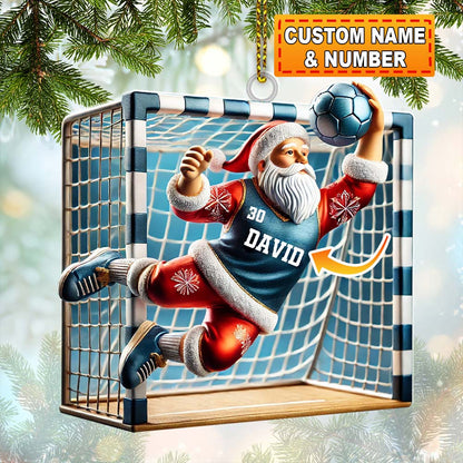 Custom Name and Number Soccer Ornament, Soccer Christmas Gift