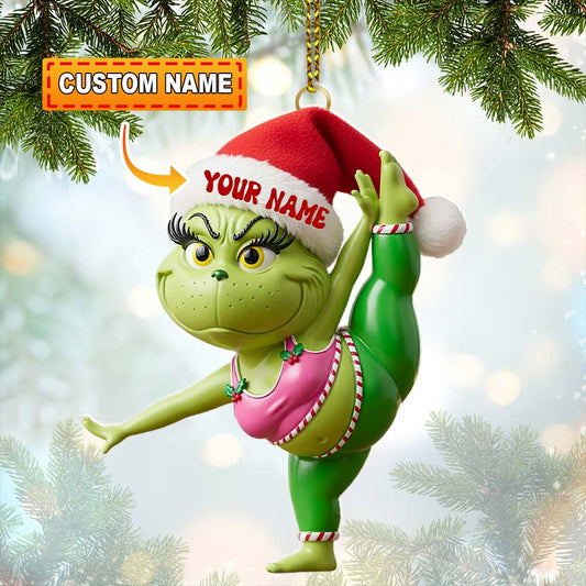 Christmas ELF Yoga, Home Decor, Christmas Ornament, Personalized Ornament