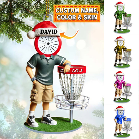 Custom Name Golf Ornament, Christmas Gift Decoration
