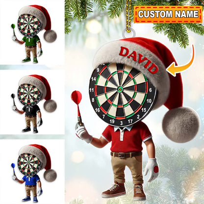 Custom Name Dart Ornament, Christmas Gift Decoration