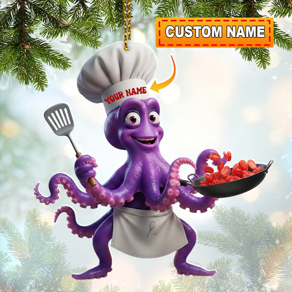 Chef, Home Decor, Christmas Ornament, Personalized Ornament