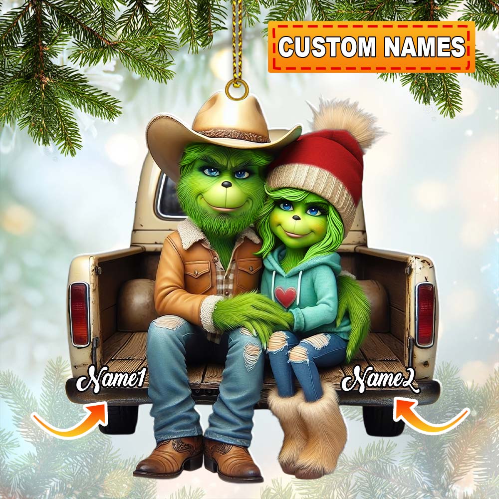 Custom Name Couple Christmas Ornament, Lover Christmas Gift