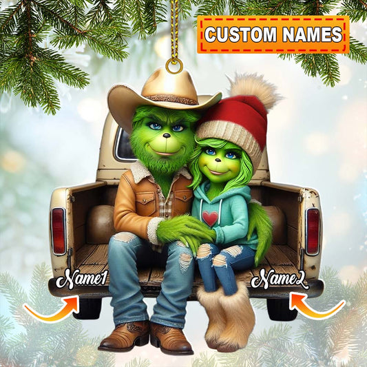 Custom Name Couple Christmas Ornament, Lover Christmas Gift