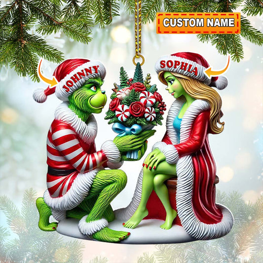 Custom Name Couple Ornament, Couple Christmas Gift