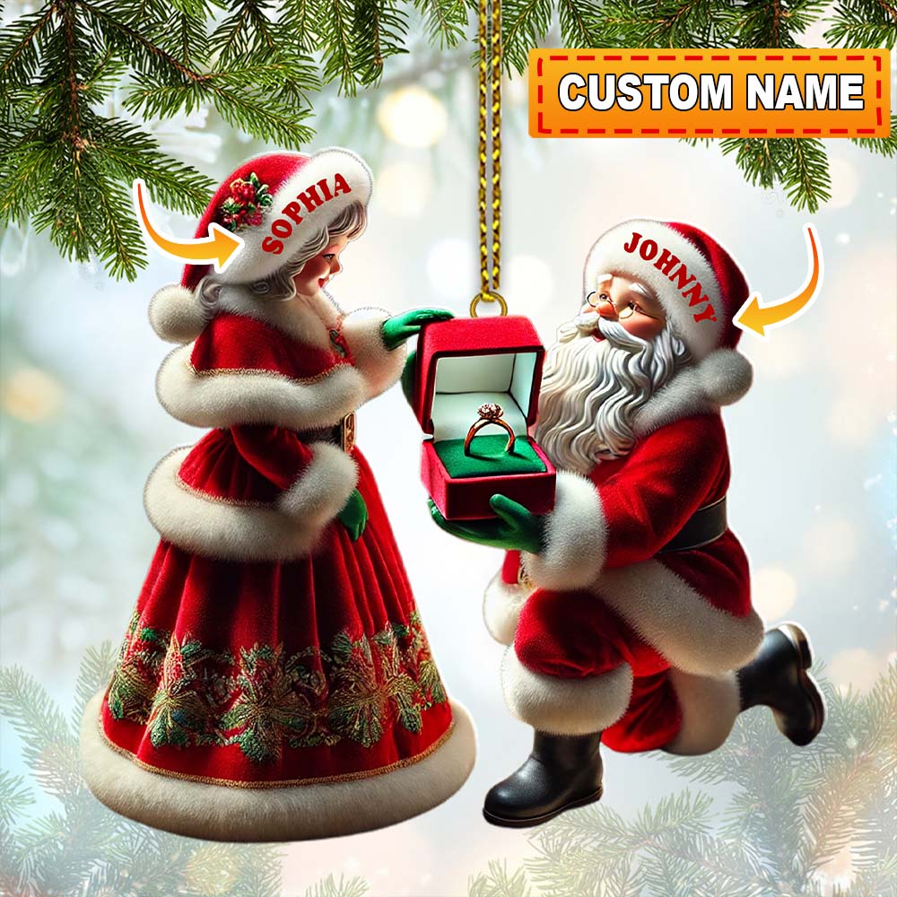 Custom Name Couple Ornament, Couple Christmas Gift