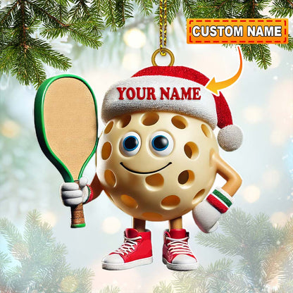 Custom Name Pickleball Ornament, Pickleball Lover Christmas Gift