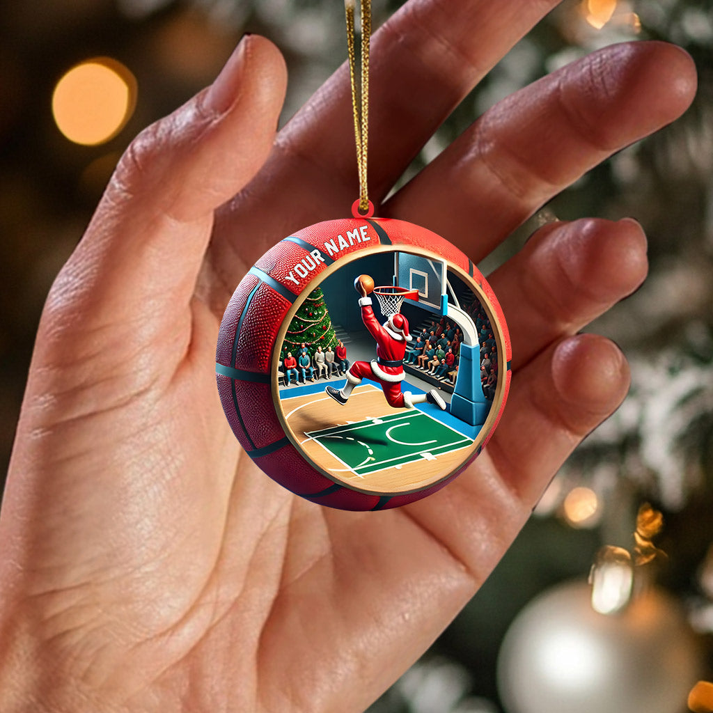 Ball Basketball Decor Christmas Ornament, Personalized Ornament