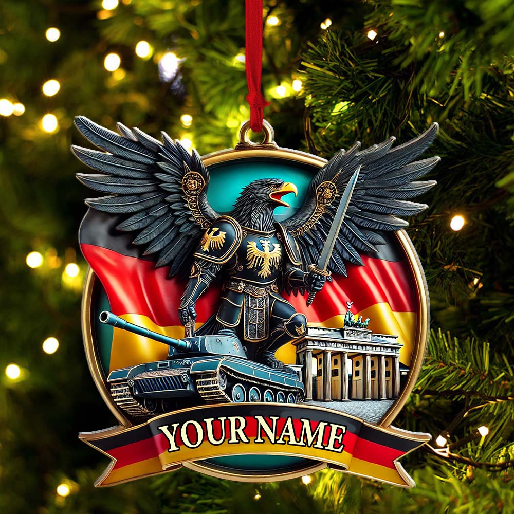 Custom Name Germany Ornament, Christmas Gift for Germany Lover