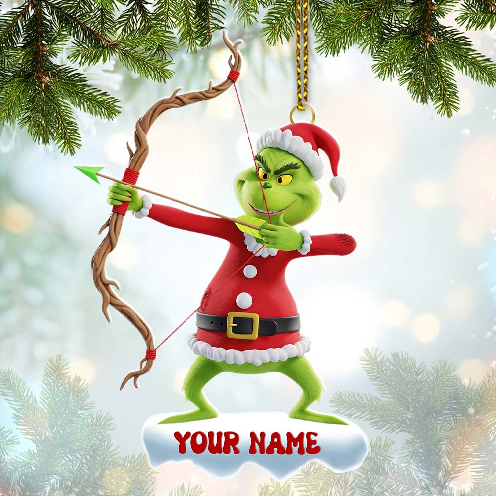 Archery ELF, Home Decor, Christmas Ornament, Personalized Ornament