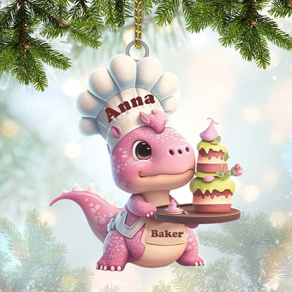 Custom Name Bakery Ornament, Christmas Gift for Baking Lover